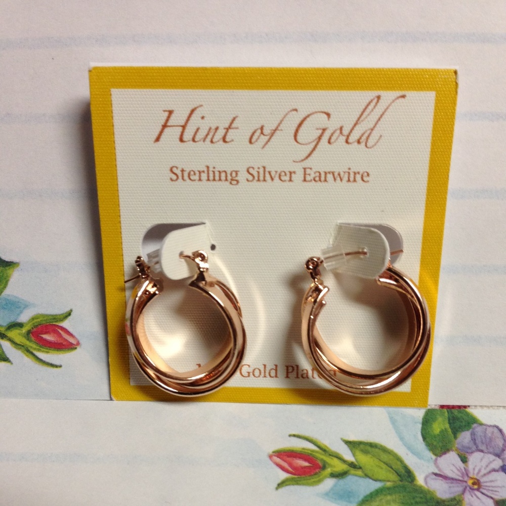 'Hint Of Gold' Gold Hoop Earrings